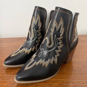 Black Western Ankle Boots